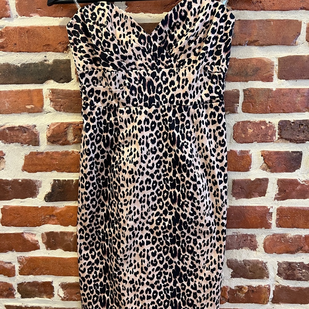 Forever 21 Strapless Leopard Print Dress